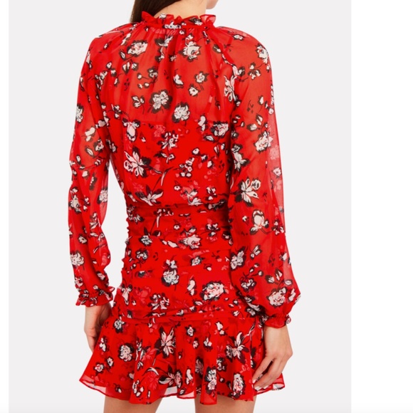 VERONICA BEARD Alena Ruched Floral Dress - Picture 5 of 10